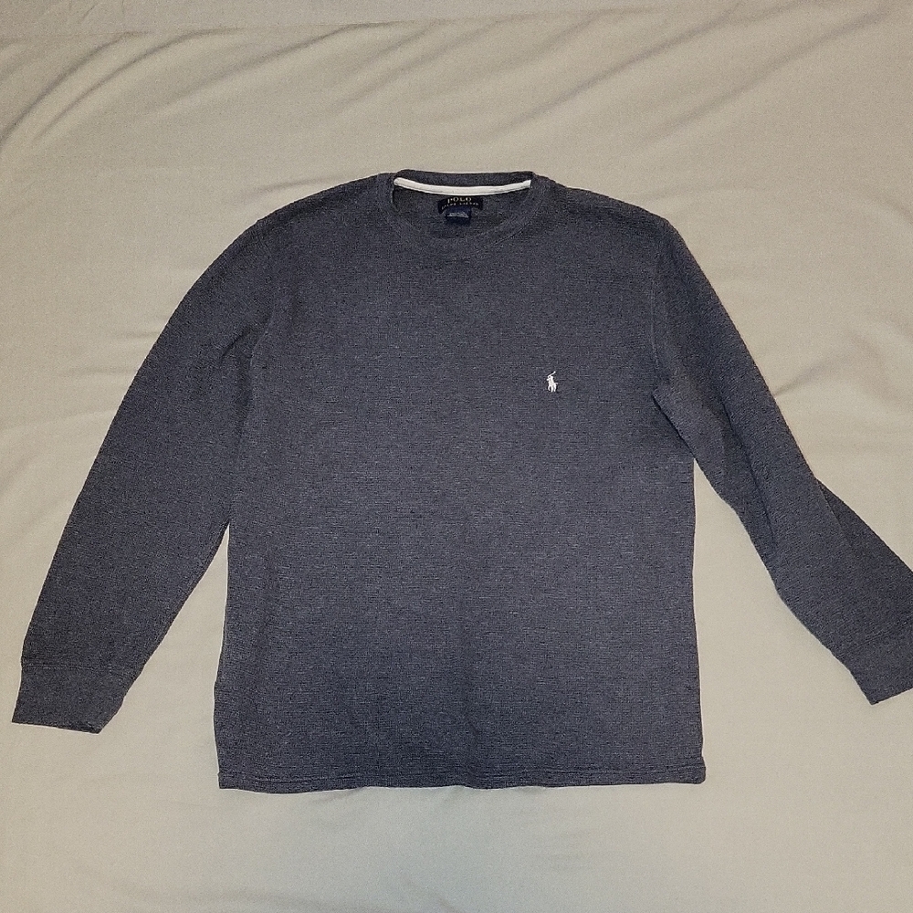 Polo by Ralph Lauren Men's Charcoal Crewneck Long Sleeve